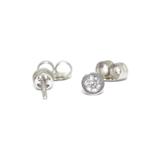Pendientes de diamantes oro blanco brillantes 0.30 quilates - Imagen 5