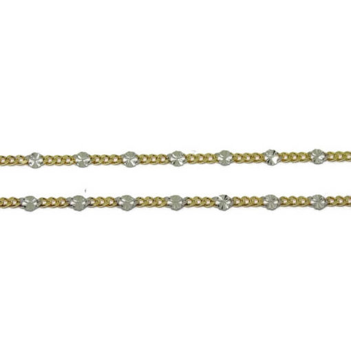 Cadena de oro amarillo y blanco  2.60 gramos - Imagen 5