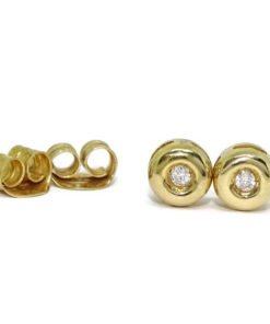 Pendientes de diamantes oro amarillo 0.08 quilates