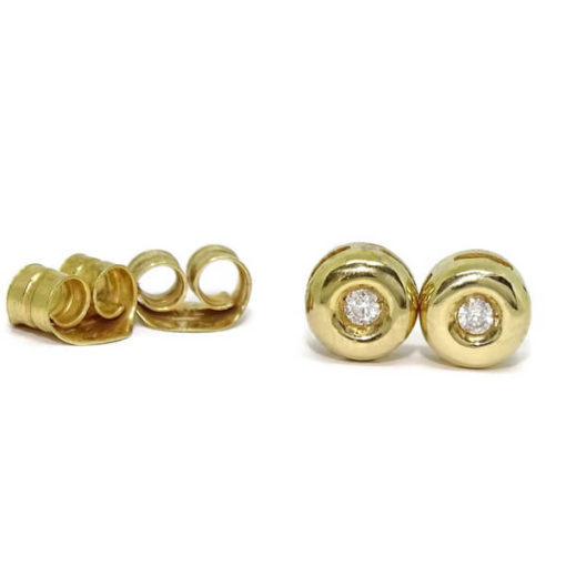 Pendientes de diamantes oro amarillo 0.08 quilates