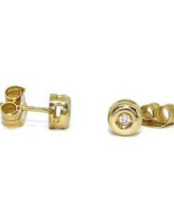 Pendientes de diamantes oro amarillo 0.08 quilates