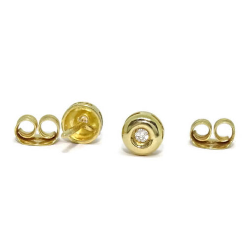 Pendientes de diamantes oro amarillo 0.08 quilates