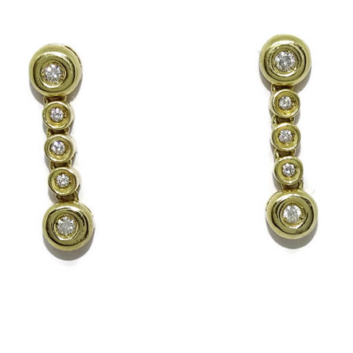 Pendientes de diamantes oro amarillo 0.22 quilates 07725521 - Imagen 3