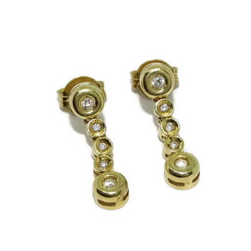 Pendientes de diamantes oro amarillo 0.22 quilates 07725521 - Imagen 4