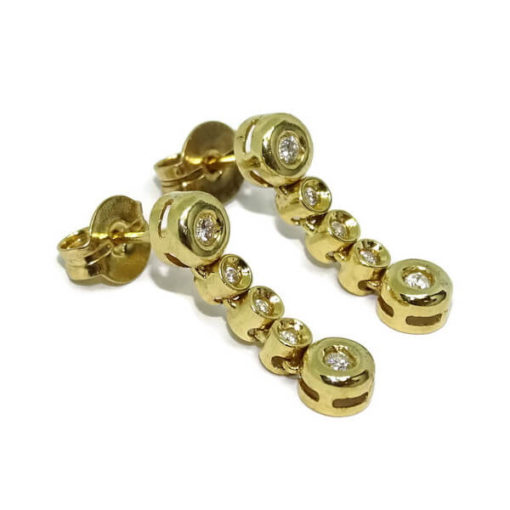 Pendientes de diamantes oro amarillo 0.22 quilates 07725521