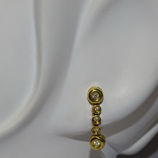 Pendientes de diamantes oro amarillo 0.22 quilates 07725521 - Imagen 2