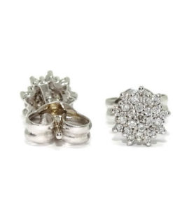 Pendientes de diamantes oro blanco 0.20 quilates - Imagen 5