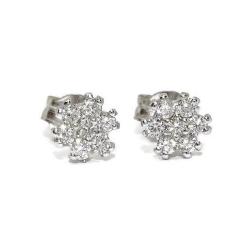 Pendientes de diamantes oro blanco 0.28 quilates