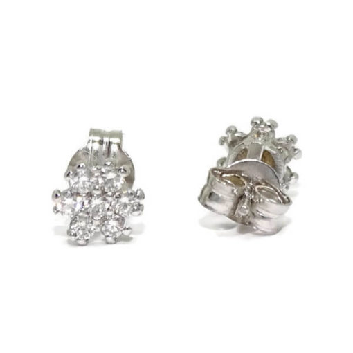 Pendientes de diamantes oro blanco 0.28 quilates - Imagen 4