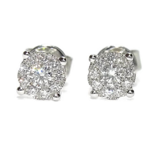 Pendientes diamantes oro blanco 0.34 quilates