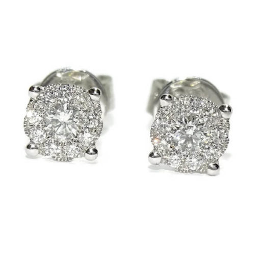 Pendientes diamantes oro blanco 0.34 quilates - Imagen 3