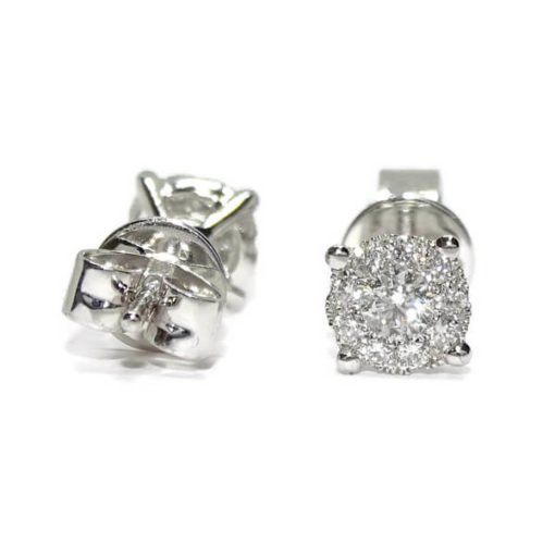 Pendientes diamantes oro blanco 0.34 quilates - Imagen 5