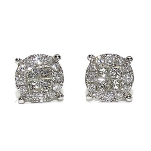 Pendientes  diamantes oro blanco 0.72 quilates