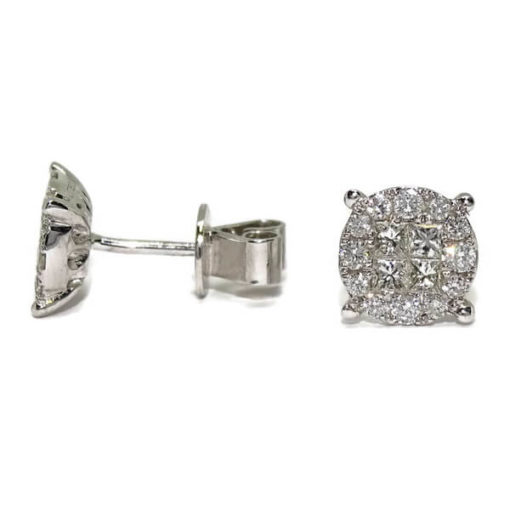 Pendientes  diamantes oro blanco 0.72 quilates - Imagen 3