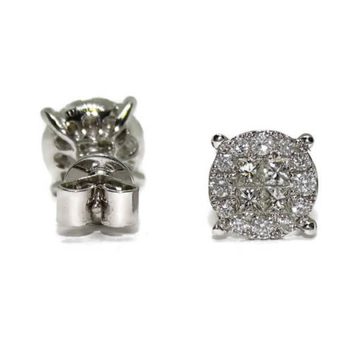 Pendientes  diamantes oro blanco 0.72 quilates - Imagen 4