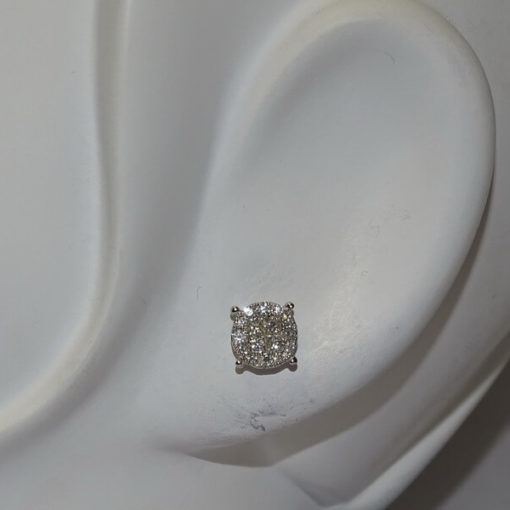 Pendientes  diamantes oro blanco 0.72 quilates - Imagen 2