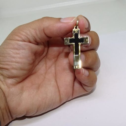 Cruz reversible oro 18k - Imagen 2