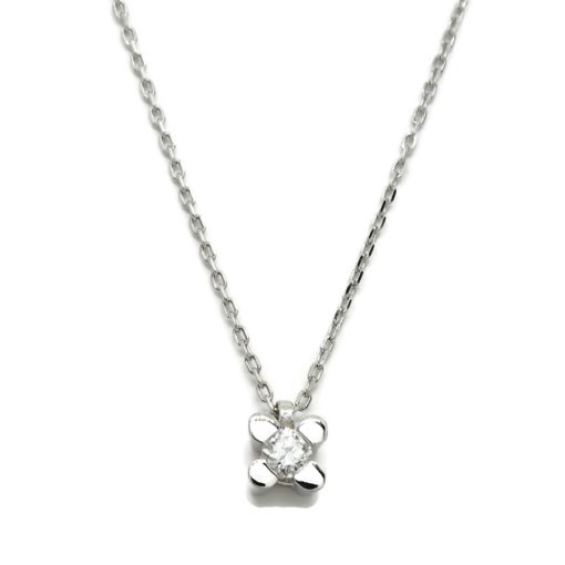 Collar de oro 4 garras con diamante