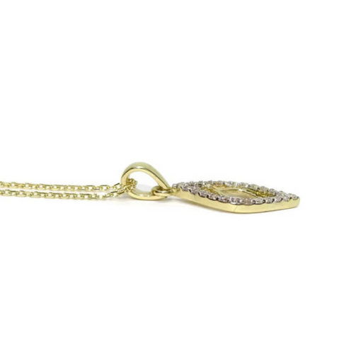 Collar rombo oro y circonitas - Imagen 3