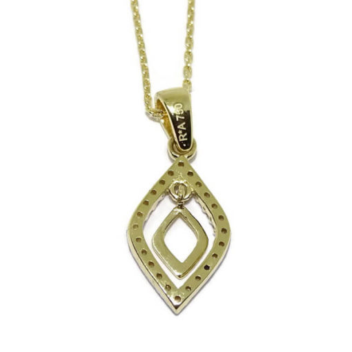 Collar rombo oro y circonitas - Imagen 4