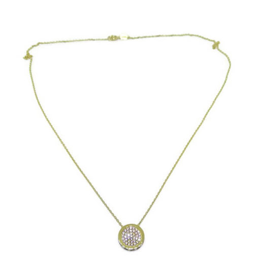 Collar oro y circonitas círculo - Imagen 3