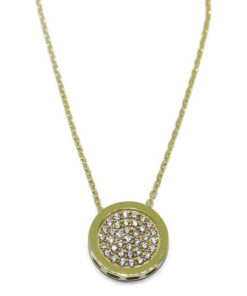 Collar oro y circonitas círculo