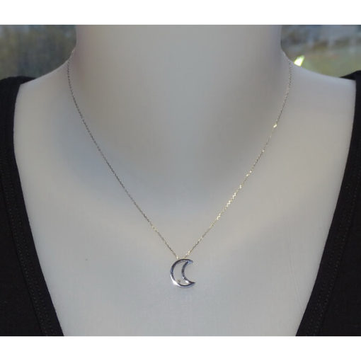 Collar luna diamantes y oro. - Imagen 2