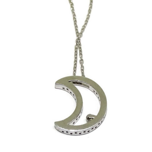 Collar luna diamantes y oro. - Imagen 7