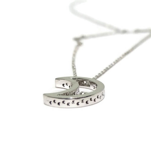 Collar luna diamantes y oro. - Imagen 5
