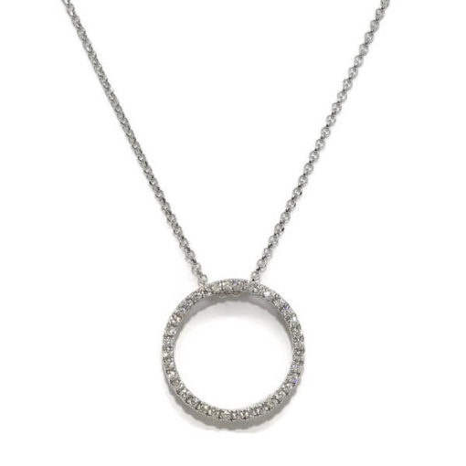 Collar karma oro blanco diamantes.