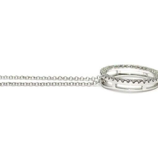 Collar karma oro blanco diamantes. - Imagen 3