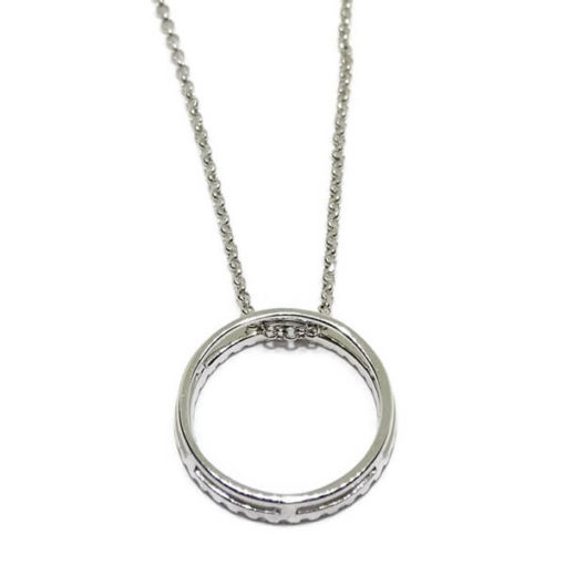 Collar karma oro blanco diamantes. - Imagen 4