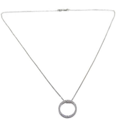 Collar karma oro blanco diamantes. - Imagen 7