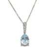 Collar de 0,07cts de diamantes y topacio azul de 1,94cts.