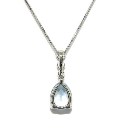 Collar de 0,07cts de diamantes y topacio azul de 1,94cts. - Imagen 3