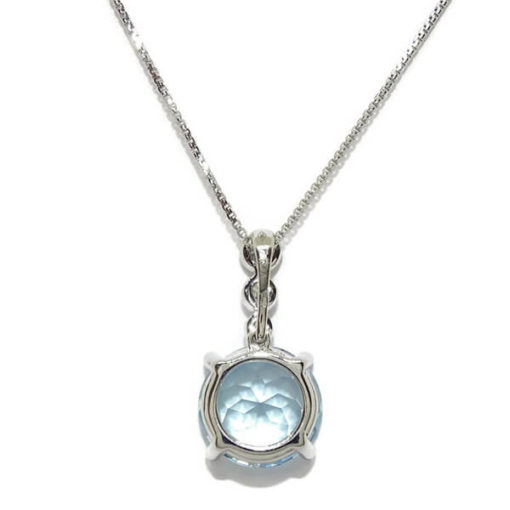 Collar de 0,07cts de diamantes y topacio azul de 3,56cts. - Imagen 3