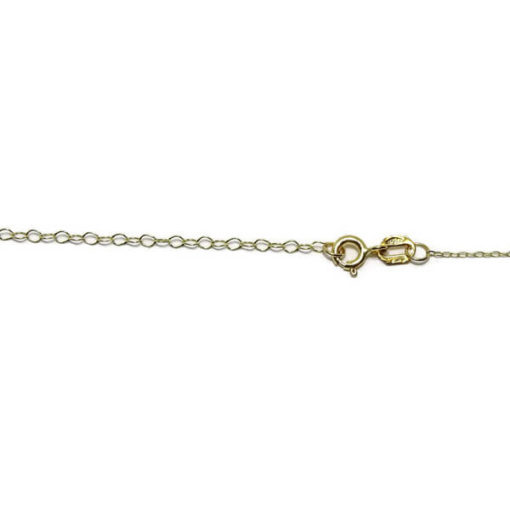 Collar de oro amarillo con corazón y circonitas - Imagen 4