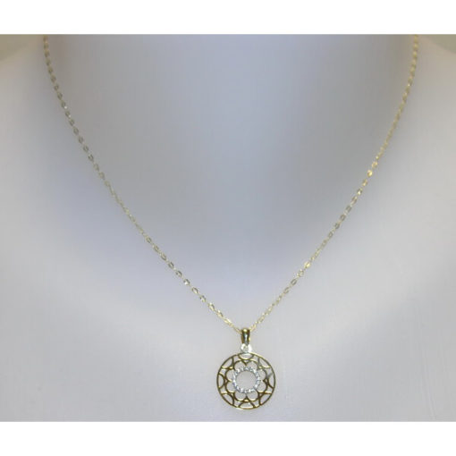 Collar bicolor oro y circonitas - Imagen 2
