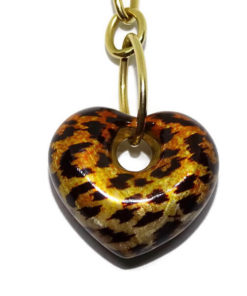 Collar oro amarillo corazón esmalte