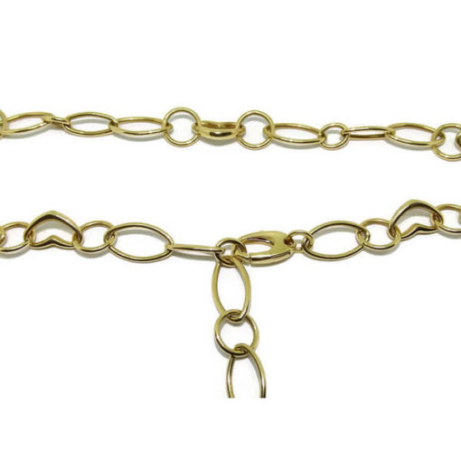 Collar oro amarillo corazón esmalte - Imagen 5