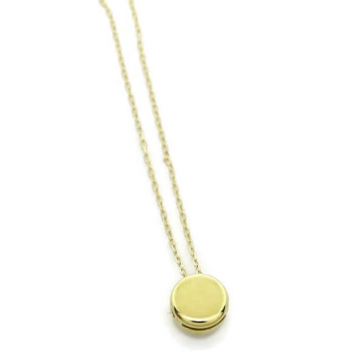 Collar chatón de circonitas en oro amarillo - Imagen 3