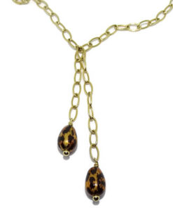 Collar pepitas oro amarillo y esmalte