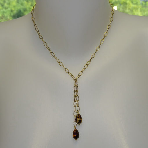 Collar pepitas oro amarillo y esmalte - Imagen 2