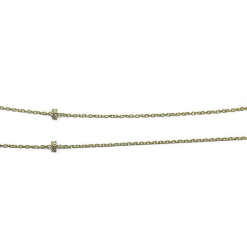 Collar círculo oro amarillo y circonitas - Imagen 4