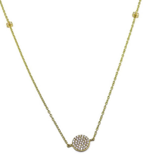Collar círculo oro amarillo y circonitas - Imagen 8