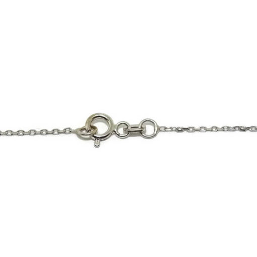 Collar de oro blanco con infinito y love - Imagen 4