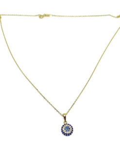 Collar de oro y circonitas de color