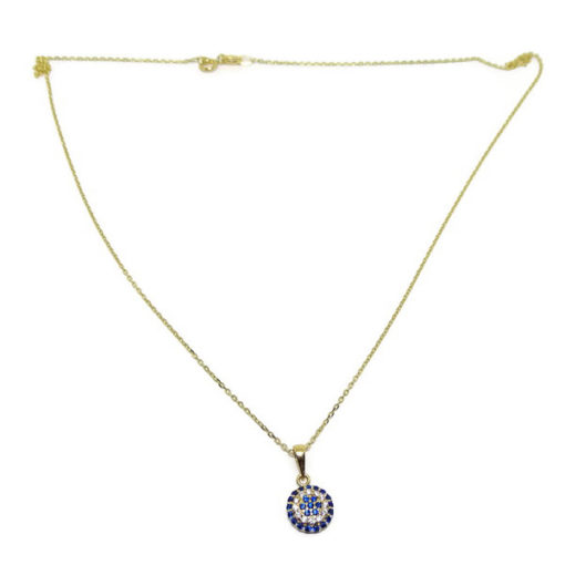 Collar de oro y circonitas de color