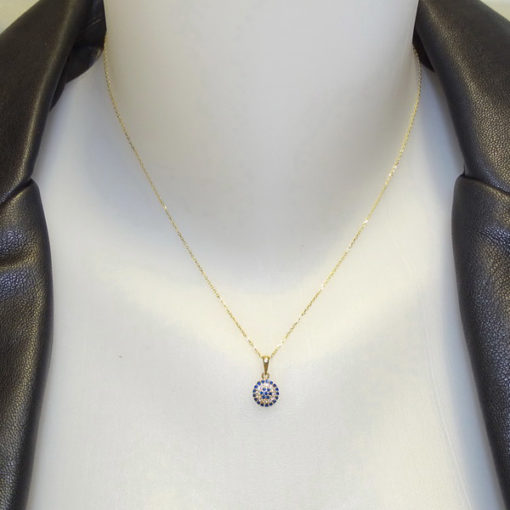 Collar de oro y circonitas de color - Imagen 2