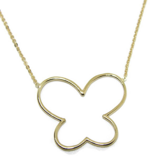 Collar mariposa todo oro amarillo
